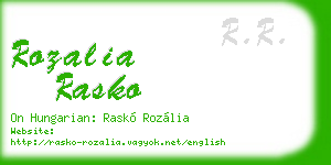 rozalia rasko business card